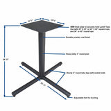 Lorell Hospitality/Conference X-Base, 45"x30", Black (LLR61641) Each