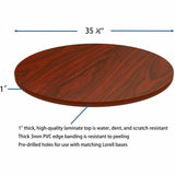 Lorell Hospitality/Conference Tabletop, 1"36" , 0.1" Edge, Band Edge, Mahogany, Office (LLR87242) Each