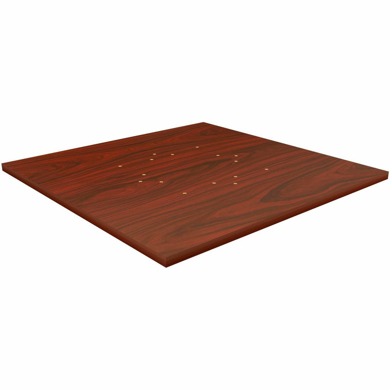 Lorell Hospitality/Conference Tabletop, 0.1" Edge, 36" x 36"1", Band Edge, Mahogany (LLR87243) Each