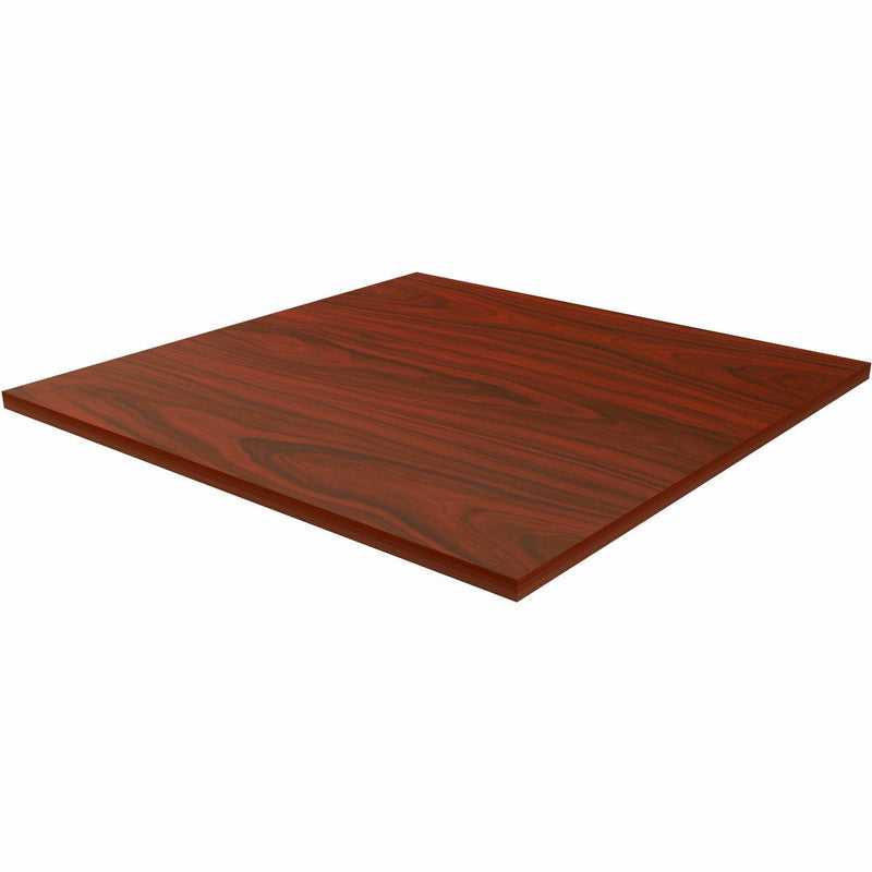 Lorell Hospitality/Conference Tabletop, 0.1" Edge, 36" x 36"1", Band Edge, Mahogany (LLR87243) Each