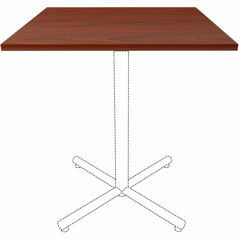 Lorell Hospitality/Conference Tabletop, 0.1" Edge, 36" x 36"1", Band Edge, Mahogany (LLR87243) Each