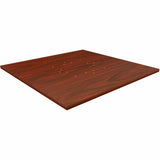 Lorell Hospitality/Conference Tabletop, 0.1" Edge, 42" x 42"1", Band Edge, Mahogany (LLR87244) Each