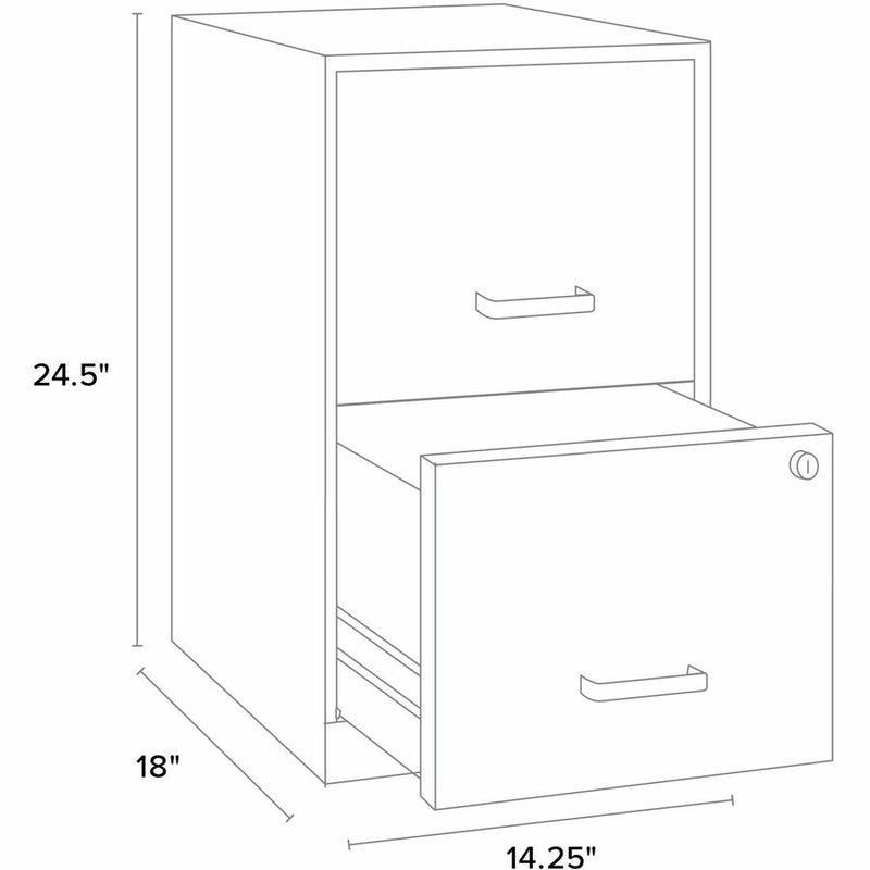 NuSparc Mobile File Cabinet, 14.2" Width x 18" Depth x 26.5", Stone, Steel (NPRVF218AASN) Each