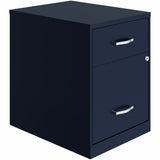 NuSparc 2 Drawer Vertical File Cabinet, 14.2" Width x 18" Depth x 19" Height, Navy, Baked Enamel, Steel (NPRVF218GANY) Each