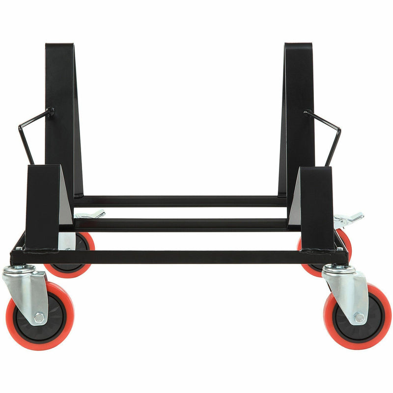 Lorell Stack Chair Steel Dolly, 4 Casters, Powder Coated Steel, 24.20" Width x 25.60" Depth x 20.70" Height, Black (LLR62538) Each