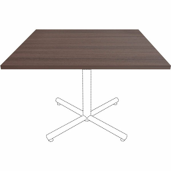 Lorell Hospitality/Conference Tabletop, 0.1" Edge, 42" x 42" x 1", Band Edge, Espresso Table Top (LLR18253) Each