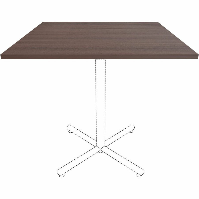 Lorell Hospitality/Conference Tabletop, 0.1" Edge, 42" x 42" x 1", Band Edge, Espresso Table Top (LLR18253) Each