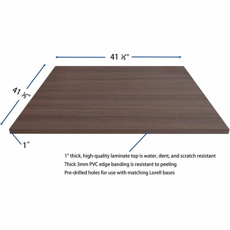 Lorell Hospitality/Conference Tabletop, 0.1" Edge, 42" x 42" x 1", Band Edge, Espresso Table Top (LLR18253) Each