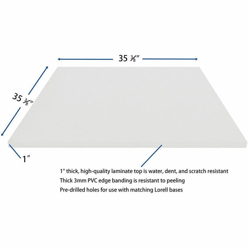 Lorell Hospitality/Conference Tabletop, 0.1" Edge, 36" x 36"x1", Band Edge, White (LLR99878) Each