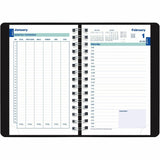 Blueline Plan and Link Daily Appointment Planner 12 Month, January - December, 7:00 AM to 7:30 PM, Half-hourly, 1 Day Single Page Layout, 5" x 8" Sheet Size (REDC1504W81) Each