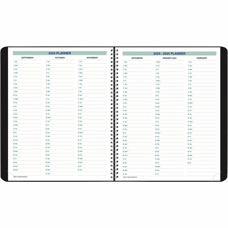 Blueline Plan and Link 16-Month Monthly Planner, September - December, 7 1/4" x 9 1/4" Sheet Size (REDC120081T) Each