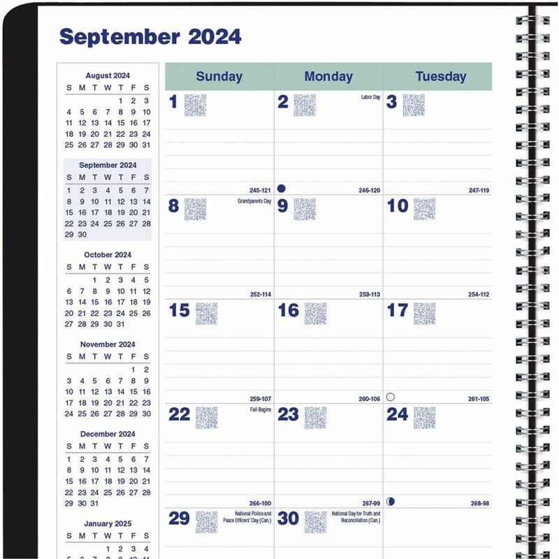 Blueline Plan and Link 16-Month Monthly Planner, September - December, 7 1/4" x 9 1/4" Sheet Size (REDC120081T) Each