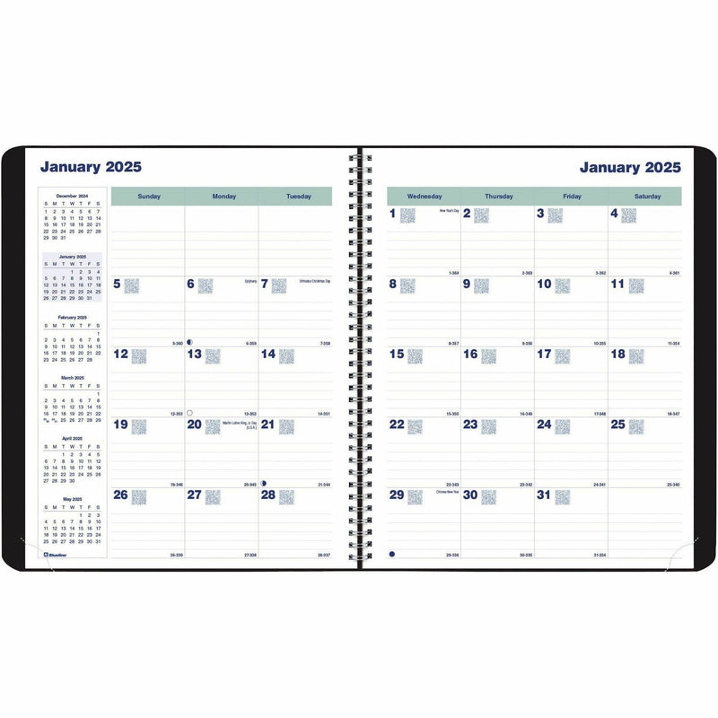 Blueline Plan and Link 16-Month Monthly Planner, September - December, 7 1/4" x 9 1/4" Sheet Size (REDC120081T) Each