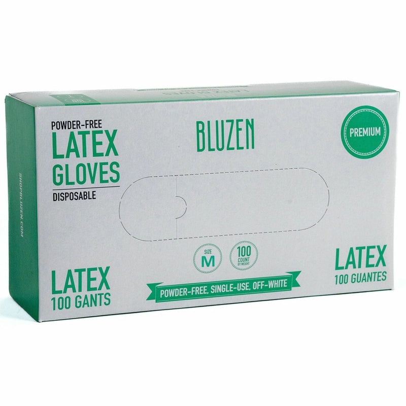 Remcoda Powder-Free Latex Gloves, 4 mil Thickness, Medium Size, 100/Box (RMLLAT101M) Box of 100