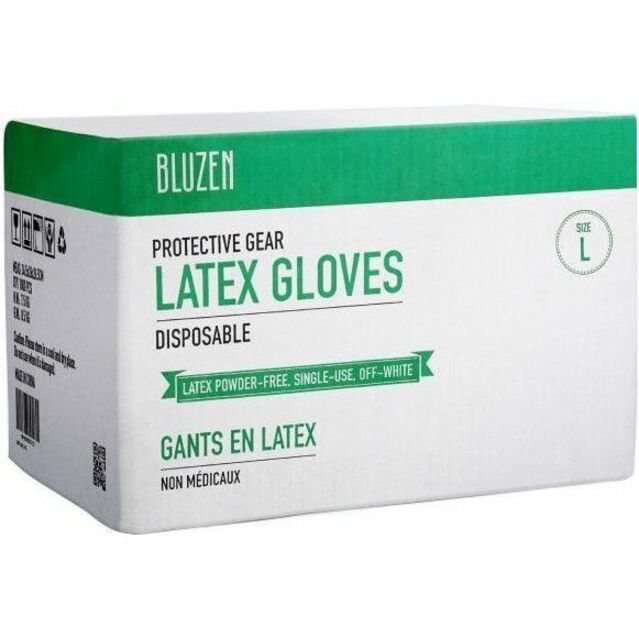 Remcoda Powder-Free Latex Gloves, 4 mil Thickness, Large Size, 100/Box (RMLLAT101L) Box of 100