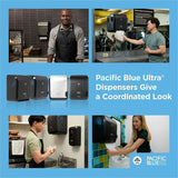 Pacific Blue Ultra High Cap Touchless Towel Dispenser, 1150 ft Roll Diameter, 16" x 12.9" x 8.9", Black (GPC59594) Each