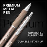 Sharpie S-Gel Pen, Black Ink, Rose Gold Metal Barrel, 0.7 mm Pen Point, Retractable, Gel-based, Writing, 2/Pack (SAN2194742) Pack of 2