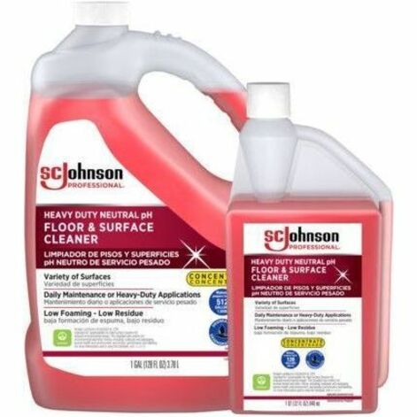 SC Johnson Heavy-Duty pH Floor & Surface Cleaner, 32 fl oz (1 quart) (SJN680081EA) Each