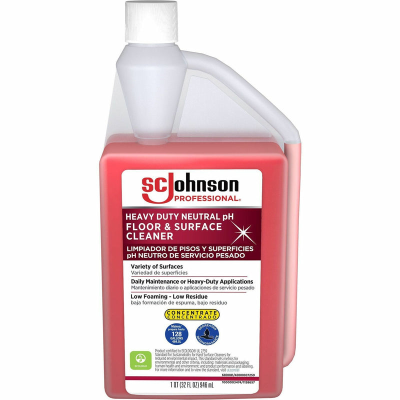 SC Johnson Heavy-Duty pH Floor & Surface Cleaner, 32 fl oz (1 quart) (SJN680081EA) Each