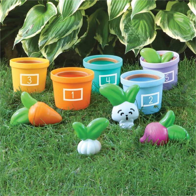 Learning Resources Hide and Seek Vegetable Garden, Theme/Subject: Fun, Learning, Skill Learning: Gardening, Memory, Counting, Critical Thinking, Color, 18 Month & Up, 10 Pieces, Multi (LRNLER3604) Each