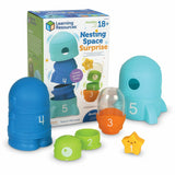 Learning Resources Nesting Space Surprise, Theme/Subject: Fun, Skill Learning: Number Recognition, Alien, Stars, Fine Motor, Counting, Imagination, Exploration, Space, 9 Pieces, 18 Months & Up (LRNLER6377) Each