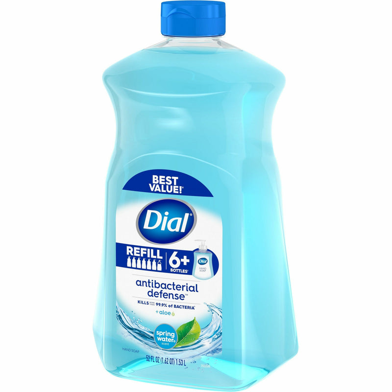 Dial Antibacterial Defense Liquid Hand Soap, Spring Water Scent, 1.63 quart, Bottle Dispenser, 3/Carton (DIA17010CT) Case of 3