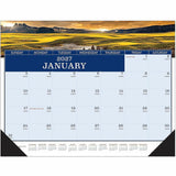 House of Doolittle Recycled Americana Monthly Desk Pad, 22" x 17", 2" x 2.50" Block, 12-Month, Jan 2027-Dec 2027, Multi (HOD141) Each