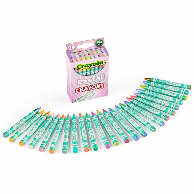 Crayola Regular Size Crayon Sets, Regular, For All Ages, Pastel, 24 Each (CYO521835) Each