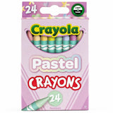 Crayola Regular Size Crayon Sets, Regular, For All Ages, Pastel, 24 Each (CYO521835) Each