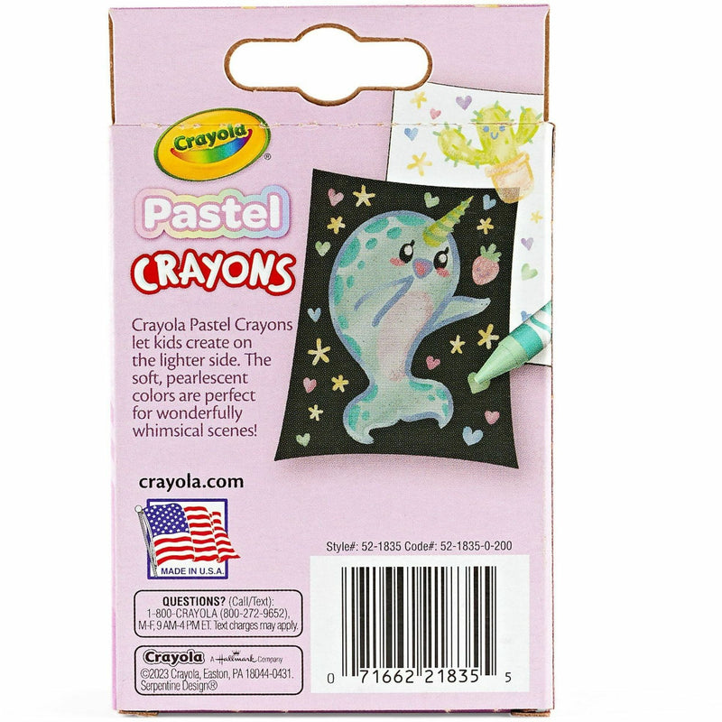 Crayola Regular Size Crayon Sets, Regular, For All Ages, Pastel, 24 Each (CYO521835) Each