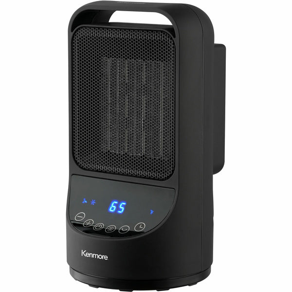 Kenmore 11-1/2" Portable Ceramic Heater, Ceramic, 3 x Heat Settings, Black (ESMKM65015BK) Each