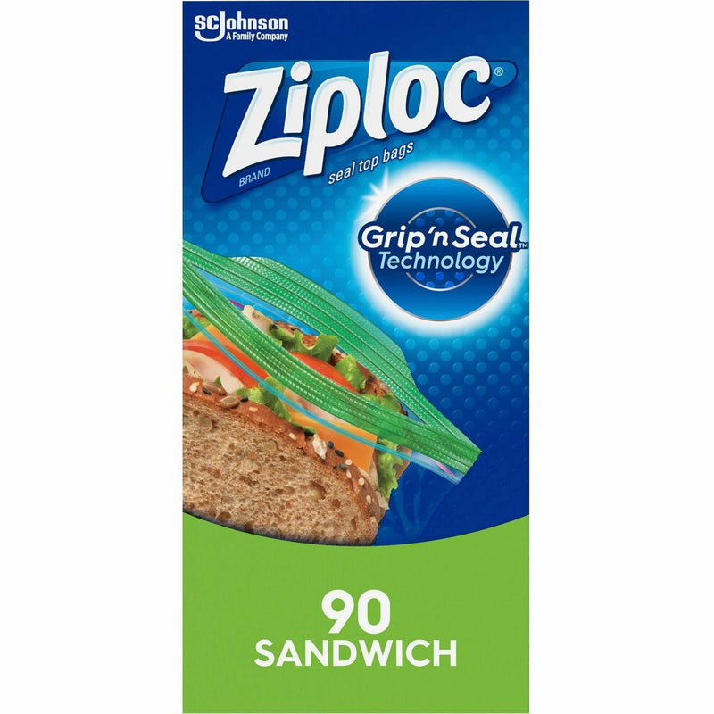 Ziploc® Sandwich Bags, 5.87" Width x 6.50" Length, 90/Box, 12/Carton (SJN366151CT) Case of 12