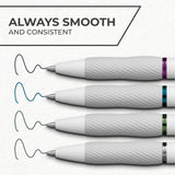 Sharpie S-Gel Pens, 0.7 mm Medium Pen Point, Rich Dark Ink, Gel-based, Pearl White Plastic Barrel, 4/Pack (SAN2206100) Pack of 4