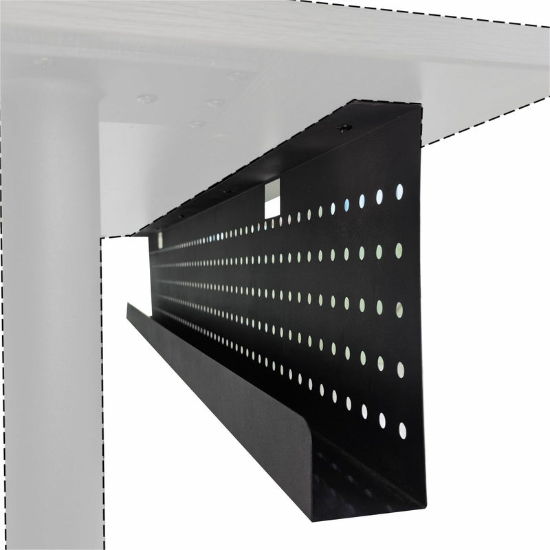 Lorell Invent Training Table Components, 54" Width x 3" Depth x 10" Height x 39.37 mil Thickness, Steel, Black (LLR60813) Each