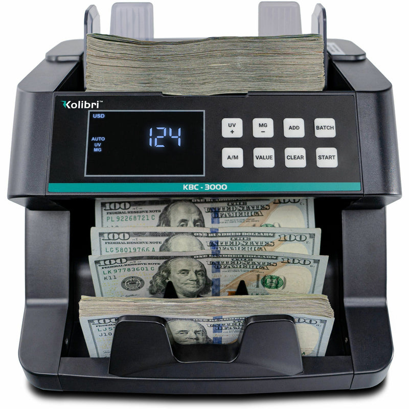 Cassida Kolibri Top-Loading Bill Counter, Counts 200 bills/min, Gray (CDAKBC3000) Each