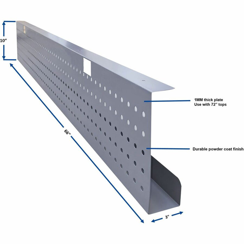 Lorell Invent Training Table Components, 66" Width x 3" Depth x 10" Height x 39.37 mil Thickness, Steel, Silver (LLR60814) Each