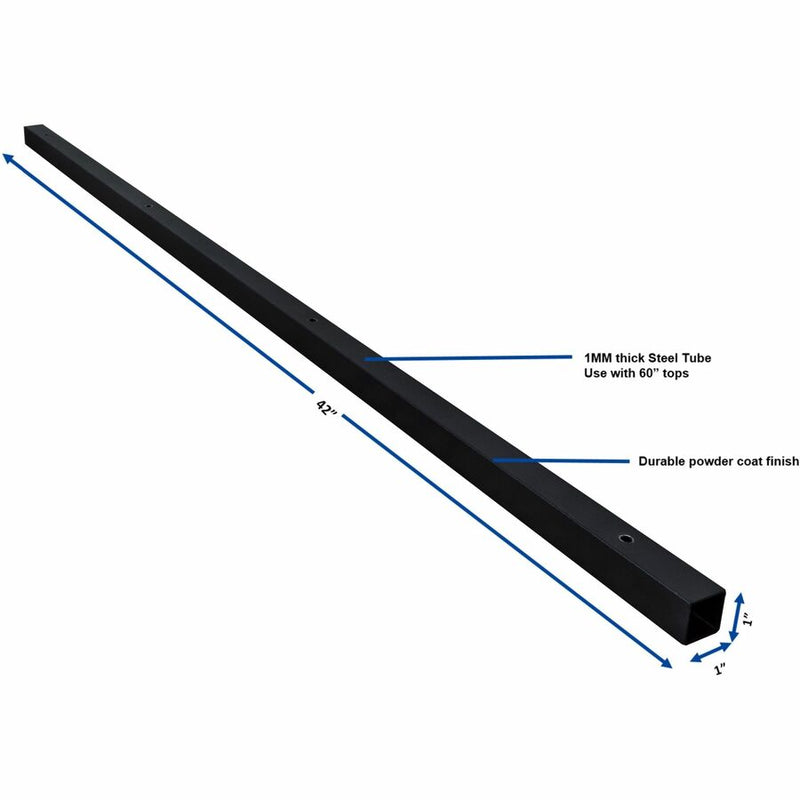 Lorell Invent Training Table Components, x 42" Width x 1" Depth x 1" Height x 1" Diameter, Steel, Black (LLR60819) Each