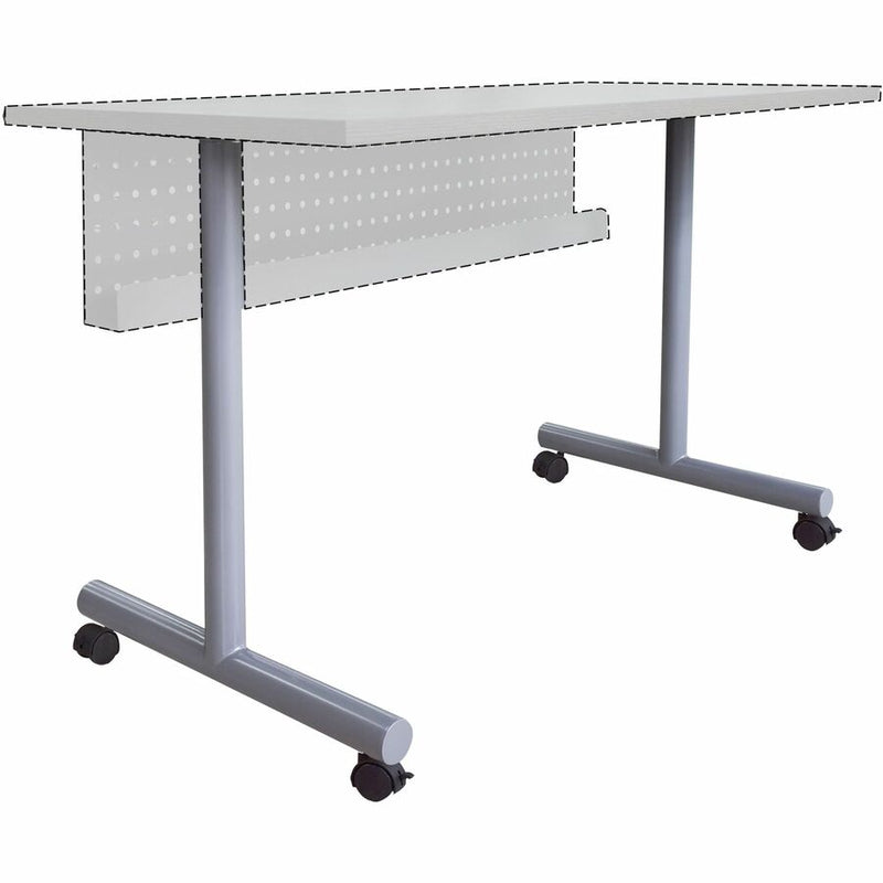 Lorell Invent Training Table Components, Silver T-shaped Base, 2 Legs, 28.50" Height x 5" Width x 22" Depth, 2/Set (LLR60802) Set of 2