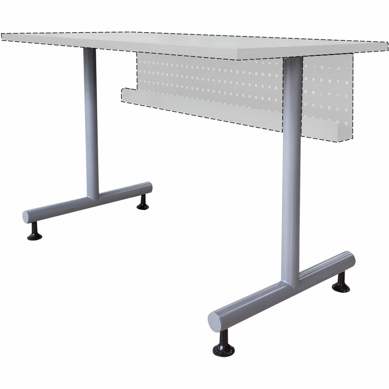 Lorell Invent Training Table Components, Silver T-shaped Base, 2 Legs, 28.50" Height x 5" Width x 22" Depth, 2/Set (LLR60802) Set of 2