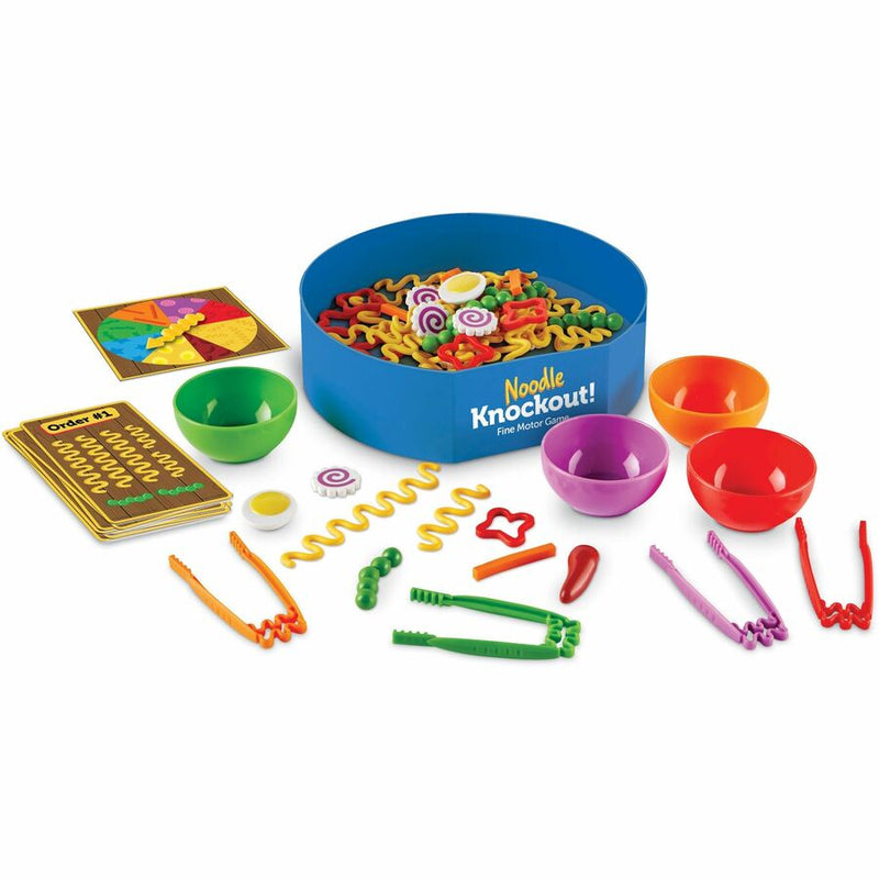 Learning Resources Noodle Knockout Fine Motor Game, Theme/Subject: Learning, Skill Learning: Fine Motor, Counting, Color, Color Recognition, 4 Year & Up, 67 Pieces, Multi (LRNLER5549) Each