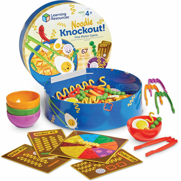 Learning Resources Noodle Knockout Fine Motor Game, Theme/Subject: Learning, Skill Learning: Fine Motor, Counting, Color, Color Recognition, 4 Year & Up, 67 Pieces, Multi (LRNLER5549) Each