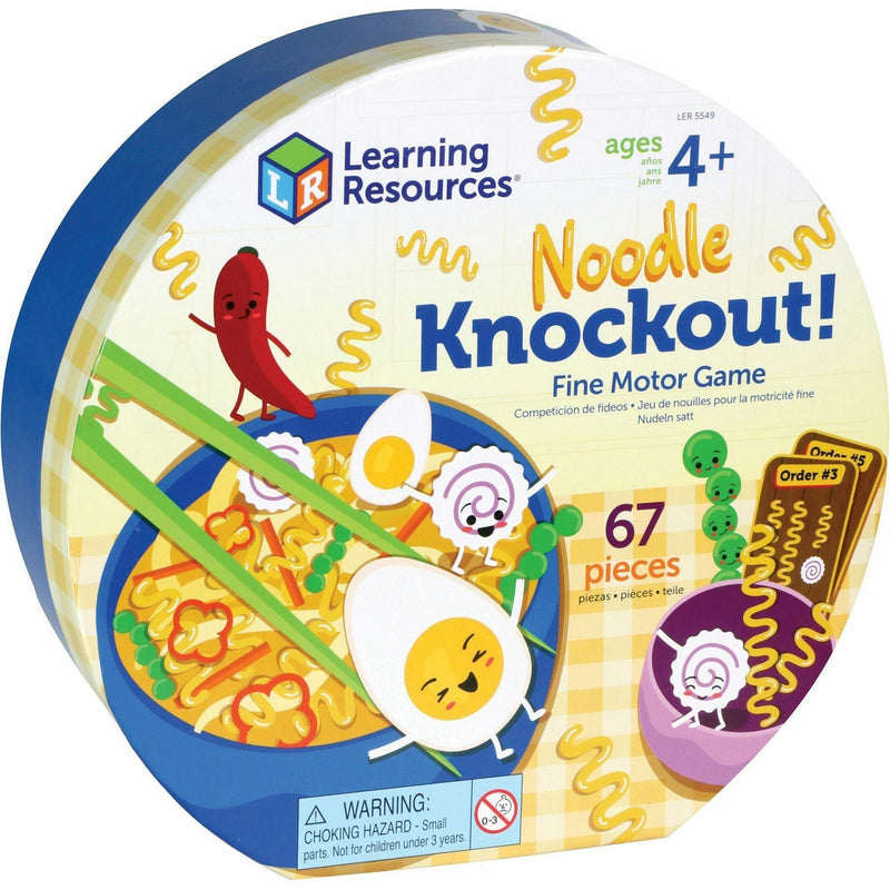 Learning Resources Noodle Knockout Fine Motor Game, Theme/Subject: Learning, Skill Learning: Fine Motor, Counting, Color, Color Recognition, 4 Year & Up, 67 Pieces, Multi (LRNLER5549) Each