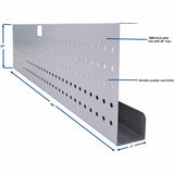 Lorell Invent Training Table Components, 42" Width x 3" Depth x 10" Height x 39.37 mil Thickness, Steel, Silver (LLR60810) Each