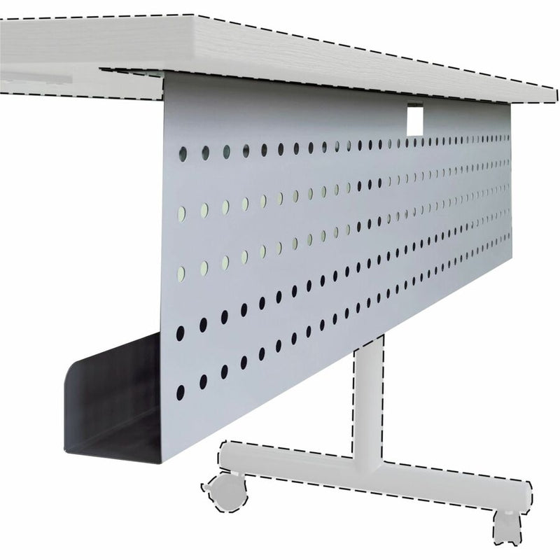 Lorell Invent Training Table Components, 42" Width x 3" Depth x 10" Height x 39.37 mil Thickness, Steel, Silver (LLR60810) Each