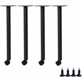 Lorell Invent Training Table Components, Black Post Leg Base, 4 Legs, 28.50" Height x 5.80" Width x 5.80" Depth, 4/Set (LLR60805) Set of 4