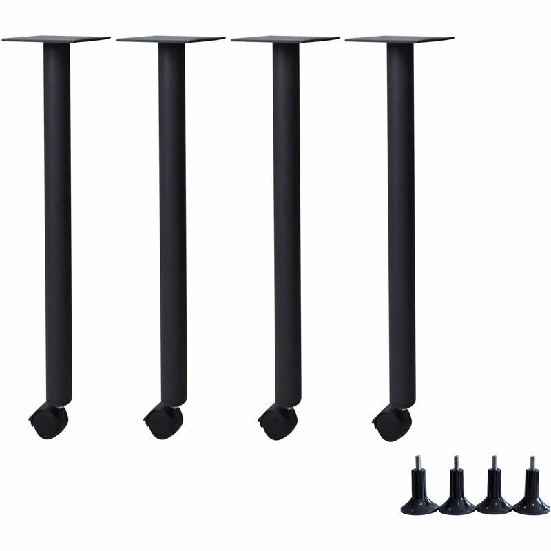 Lorell Invent Training Table Components, Black Post Leg Base, 4 Legs, 28.50" Height x 5.80" Width x 5.80" Depth, 4/Set (LLR60805) Set of 4