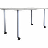 Lorell Invent Training Table Components, Silver Post Leg Base, 4 Legs, 28.50" Height x 5.80" Width x 5.80" Depth, 4/Set (LLR60804) Set of 4