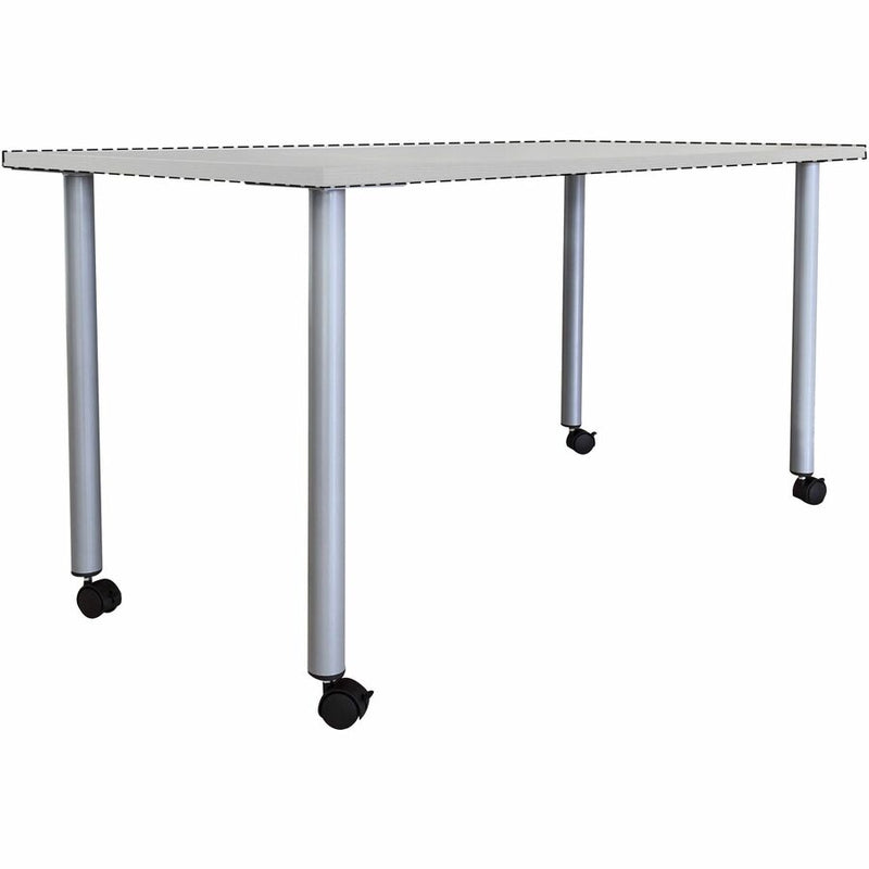 Lorell Invent Training Table Components, Silver Post Leg Base, 4 Legs, 28.50" Height x 5.80" Width x 5.80" Depth, 4/Set (LLR60804) Set of 4