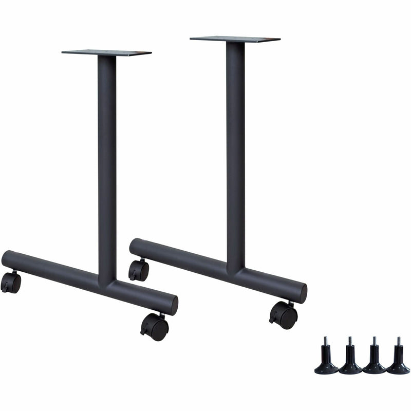 Lorell Invent Training Table Components, Black C-leg Base, 2 Legs, 28.50" Height x 5" Width x 22" Depth, 2/Set (LLR60801) Set of 2