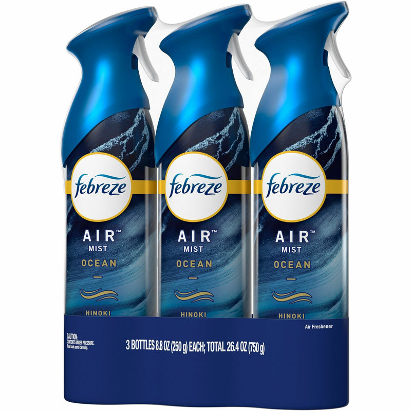 Febreze Air Freshener Spray, 8.8 fl oz (0.3 quart), Ocean, 3/Pack (PGC43888) Pack of 3